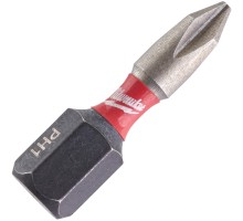 Набір біт Milwaukee SHOCKWAVE, PH1, 25мм, 2шт (4932430850)