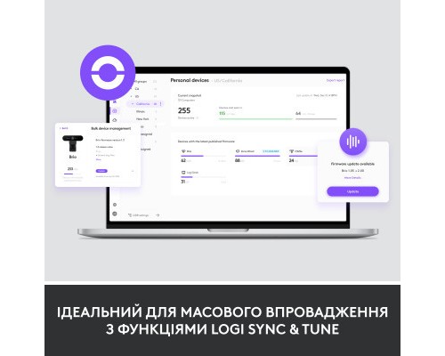 Порт-реплікатор Logitech Logi Dock - WHITE - USB - EMEA - UC (L986-000030)