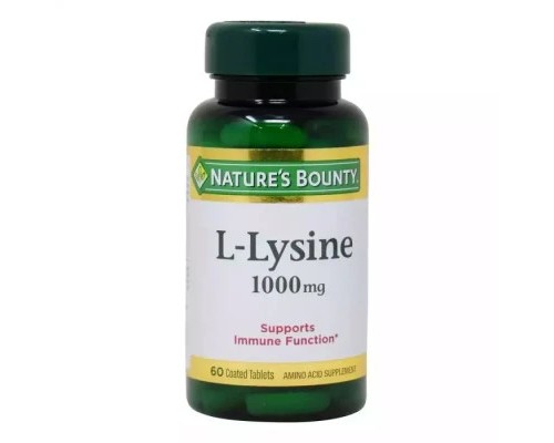Амінокислота Nature's Bounty L-Лізін, 1000 мг, L-Lysine, 60 каплет (NRT06011)