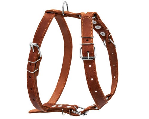 Шлея для собак Collar одинарна для середніх порід Ш 25 мм А:49-68 см В:68-80 см коричнева (06386)