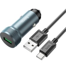 Зарядний пристрій HOCO Z49A Level USB Metal Gray (6931474795731)