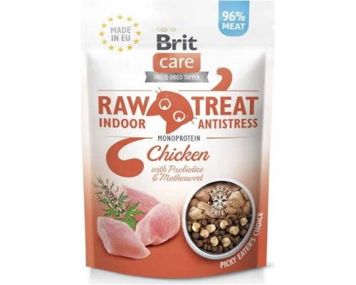 Ласощі для котів Brit Care Raw Treat Indoor & Antistress Freeze-dried 40 г - курка (8595602569557)