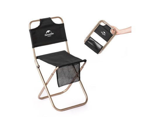 Стілець складаний Naturehike MZ01 NH18M001-Z чорний (6927595733806) Стілець складаний Naturehike MZ01 NH18M001-Z чорний (6927595733806)