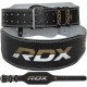 Атлетичний пояс RDX 6 шкіряний Black Gold XL (WBS-6RB-XL)