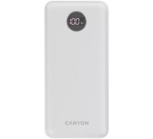 Батарея універсальна Canyon PB-2002 20000mAh, PD/20W, QC/3.0, White (CNE-CPB2002W) 