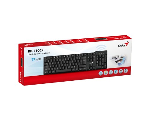 Клавіатура Genius KB-7100X Wireless UA Black (31320001406)