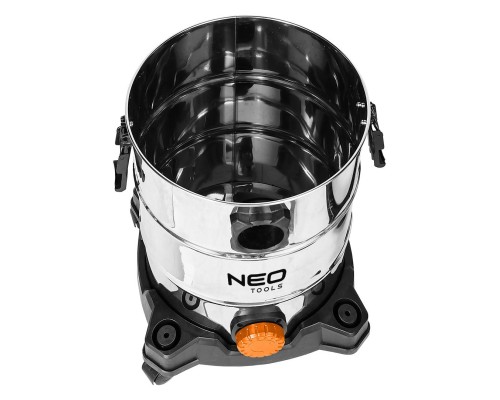 Пилосос будівельний Neo Tools 1400Вт, 18 кПа, 30л, HEPA, колеса, 5.92кг (04-738)