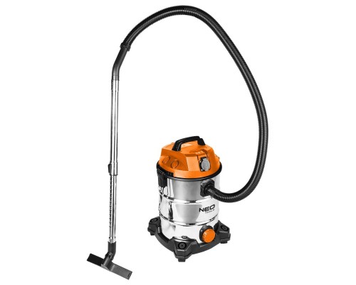 Пилосос будівельний Neo Tools 1400Вт, 18 кПа, 30л, HEPA, колеса, 5.92кг (04-738)