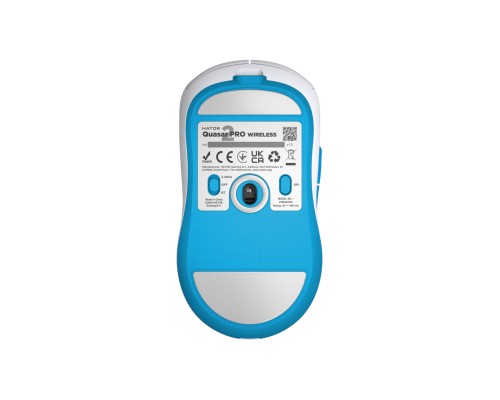 Мишка Hator Quasar 2 Pro Wireless/Bluetooth/USB White/Cyan (HTM561WC)