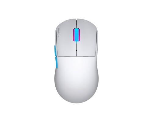 Мишка Hator Quasar 2 Pro Wireless/Bluetooth/USB White/Cyan (HTM561WC)