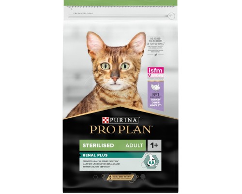 Сухий корм для кішок Purina Pro Plan Sterilised Adult 1+ Renal Plus Для дорослих стерилізованих З індичкою 14 кг (7613287887702) Сухий корм для кішок Purina Pro Plan Sterilised Adult 1+ Renal Plus Для дорослих стерилізованих З індичкою 14 кг (7613287887702)