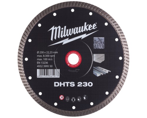 Круг відрізний Milwaukee алмазний DHTS 230, 230мм (4932399550)
