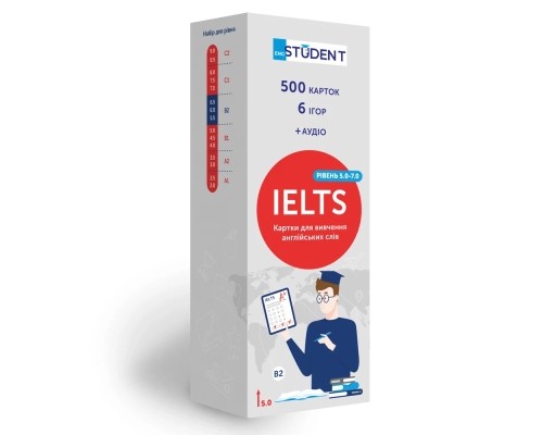 Навчальний набір English Student Картки для вивчення англійської мови IELTS рівень 5.0-7.0 (укр.) (591225986)