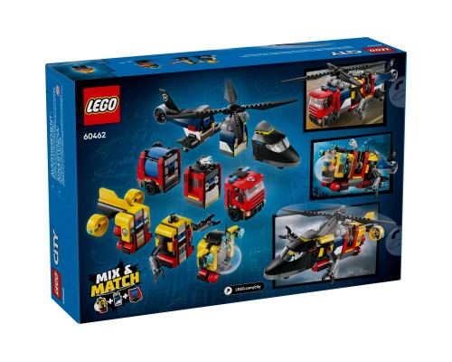 Конструктор LEGO City Ремікс вертольотів, пожежних машин і підводних човнів (60462)