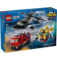 Конструктор LEGO City Ремікс вертольотів, пожежних машин і підводних човнів (60462)