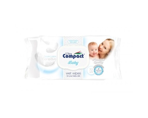 Дитячі вологі серветки Ultra Compact з клапаном 2 пачки по 72 шт. (2000064264491) Дитячі вологі серветки Ultra Compact з клапаном 2 пачки по 72 шт. (2000064264491)