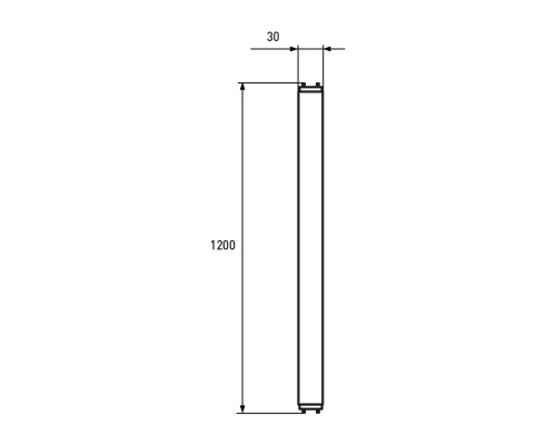 Лампочка Eurolamp Линейная светодиодная лампа EUROLAMP стекло 18W G13 (T8) 4000K 220V (LED-T8-18W/4000(скло))