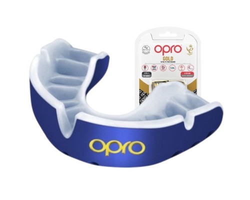 Капа Opro Gold Blue/Pearl (102504002) (Gold_Blue/Pearl)