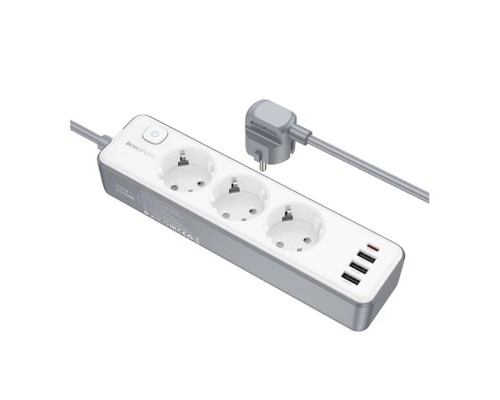 Мережевий фільтр живлення BOROFONE BAC9 (6941991116650)