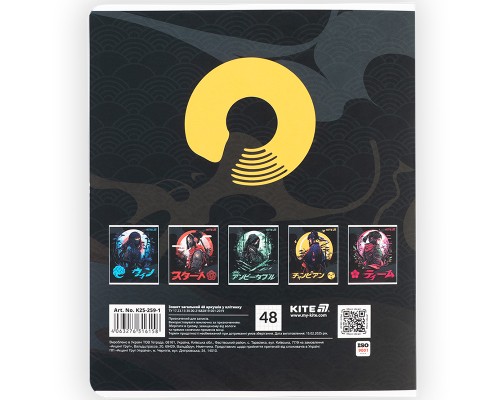 Зошит Kite Anime, 48 аркушів, клітинка (K25-259-1)