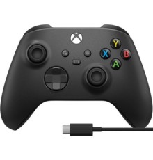 Геймпад Microsoft Wireless Controller Carbon Black + USB Type-C (1V8-00002)