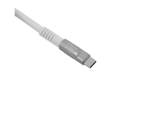 Дата кабель USB-C + USB A to USB-C 1.0m Double-Sleeved Geek white Keychron (CAB20_KEYCHRON)