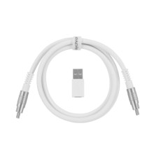 Дата кабель USB-C + USB A to USB-C 1.0m Double-Sleeved Geek white Keychron (CAB20_KEYCHRON)