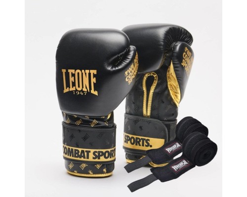 Боксерські рукавички Leone GN220 DNA Black 10 унцій (GN220_Black_10oz)