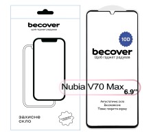 Скло захисне BeCover Nubia V70 Max 10D Black (713557)