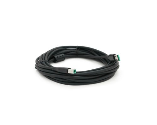 Кабель для принтера USB 2.0 AM/BM 5.0m ferrite black VEGGIEG (V-U207)