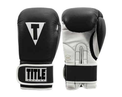 Боксерські рукавички Title Boxing Pro Style Leather Gloves3.0 Black/White 12 oz (TVVTG3 12 BK/WH)