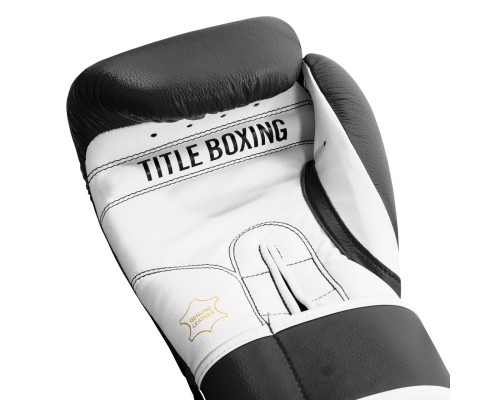 Боксерські рукавички Title Boxing Pro Style Leather Gloves3.0 Black/White 12 oz (TVVTG3 12 BK/WH)