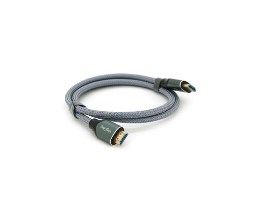 Кабель мультимедійний HDMI M to HDMI M 1.0m 8K silver VEGGIEG (YT-HDMI(M)/(M)V-H401/40356)