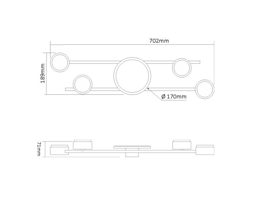 Світильник Videx під лампу 4xGX53 (VL-SPF21B-WB)