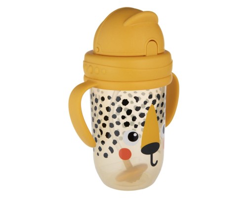 Поїльник-непроливайка Canpol babies BabiesBo з трубочкою і обтяжувачем, 270 мл, гепард (56/617_ora)