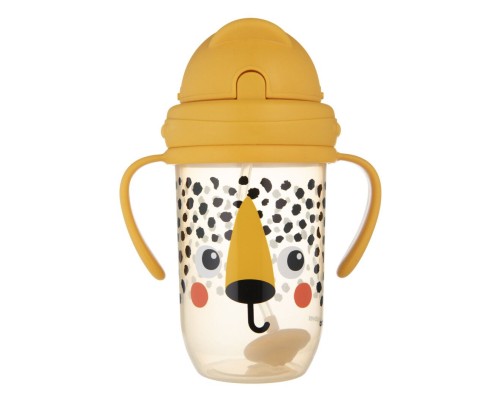 Поїльник-непроливайка Canpol babies BabiesBo з трубочкою і обтяжувачем, 270 мл, гепард (56/617_ora)
