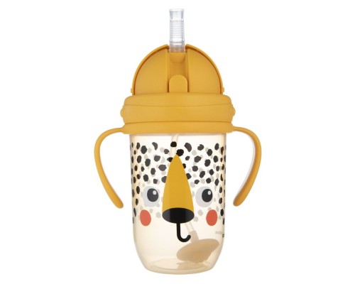 Поїльник-непроливайка Canpol babies BabiesBo з трубочкою і обтяжувачем, 270 мл, гепард (56/617_ora)