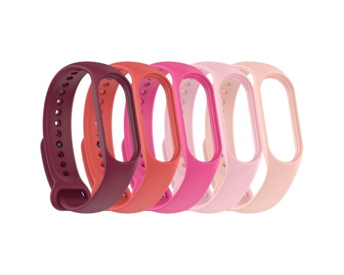 Ремінець до фітнес браслета Armorstandart комплект 5шт Xiaomi Mi Band 7/6/5 New Style Pink Punch (ARM75066)