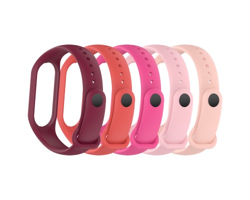 Ремінець до фітнес браслета Armorstandart комплект 5шт Xiaomi Mi Band 7/6/5 New Style Pink Punch (ARM75066)