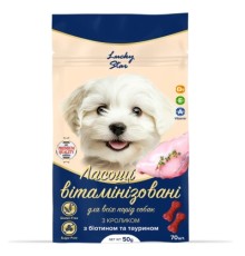 Ласощі для собак Lucky Star Вітамінізовані з кроликом 50 г (4820275972200)