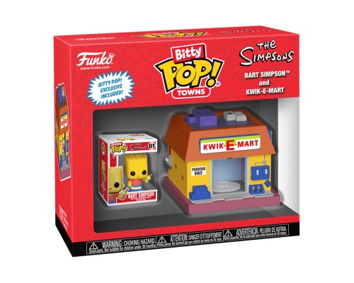 Фігурка Funko Pop набір Bitty Pop! Town - Барт Сімпсон і Квікі-Март (83684)