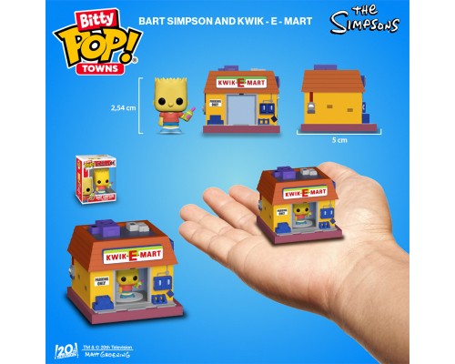 Фігурка Funko Pop набір Bitty Pop! Town - Барт Сімпсон і Квікі-Март (83684)