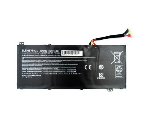 Акумулятор до ноутбука Acer AC14A8L, 4605mAh (52.5Wh), 3cell, 11.4V, Li-ion (A47257) 