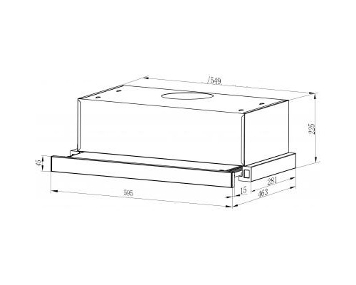 Витяжка кухонна Interline DELI X/S A/60/2/T (DELIX/SA/60/2/T)