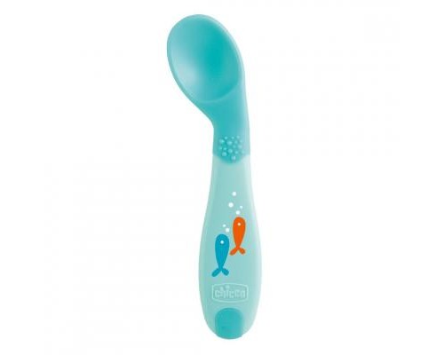 Набір дитячого посуду Chicco Ложка First Spoon 8 м+ (блакитна) (16100.20)