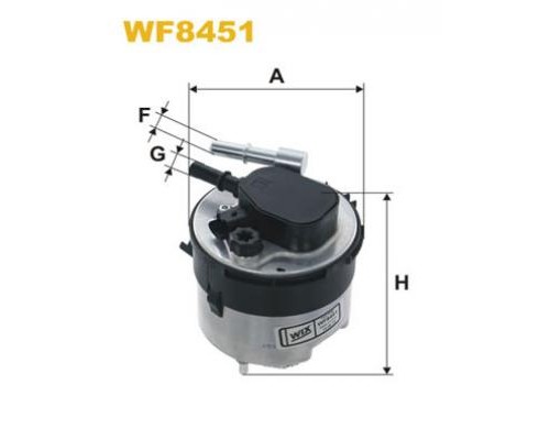 Фільтр паливний Wixfiltron WF8451