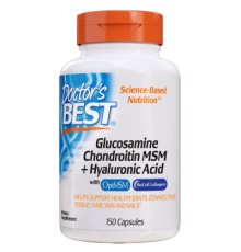 Вітамінно-мінеральний комплекс Doctor's Best Глюкозамін Хондротін МСМ + Гіалуронова Кислота, BioCell Co (DRB-00271)