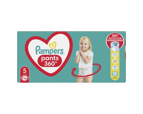 Підгузки Pampers трусики Pants Junior Розмір 5 (12-17 кг) 96 шт (8006540069509)