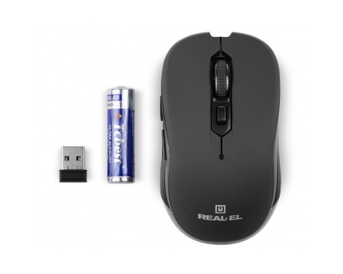 Мишка REAL-EL RM-330 Wireless Black