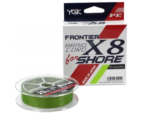 Шнур YGK Frontier Braid Cord X8 150m Green 2.0/0.235mm 30lb/13.5kg (5545.02.99)